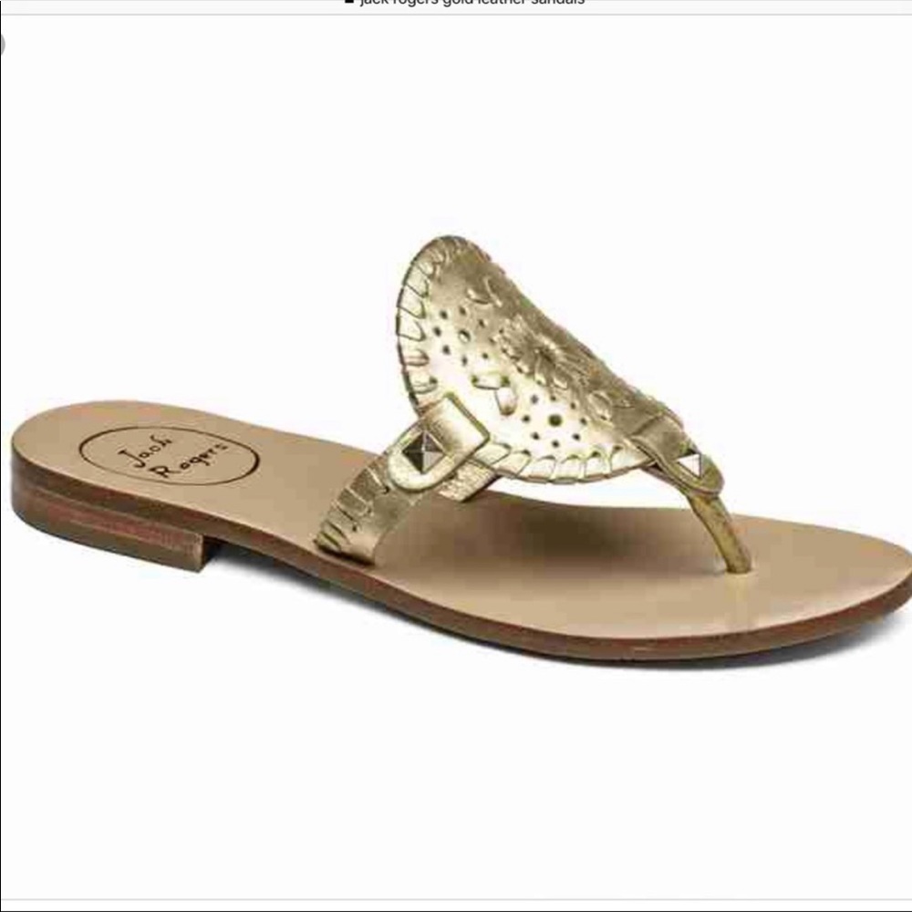 Jack Rogers gold sandals 8.5